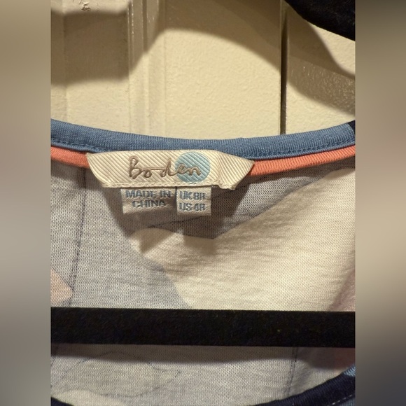 Boden Abstract Floral Modal Jersey Knee Length Dress Casual , size 4 - Picture 4 of 9